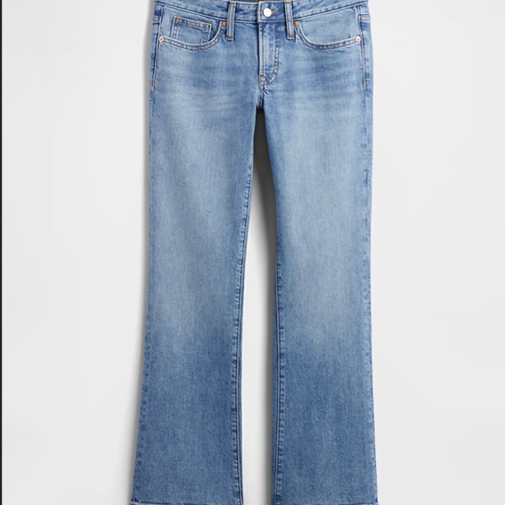 Gap Jeans Womens Size 4 Long Bootcut Low Rise Long & Lean Medium Blue Wash NWOT